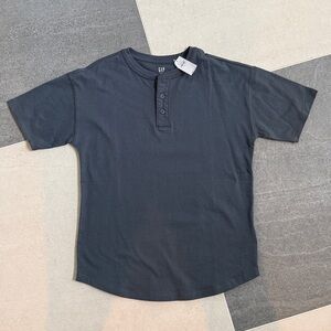 GAP Boys Charcoal Short Sleeve Henley size 10